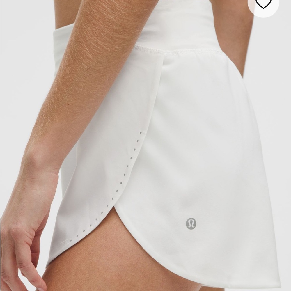 Lululemon Fast and Free Classic High-rise Short 3” - White Athletic Shorts